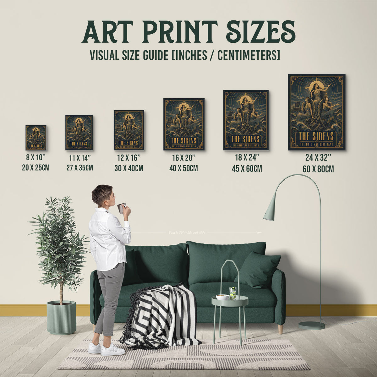 The Sirens — Poster Size Comparison