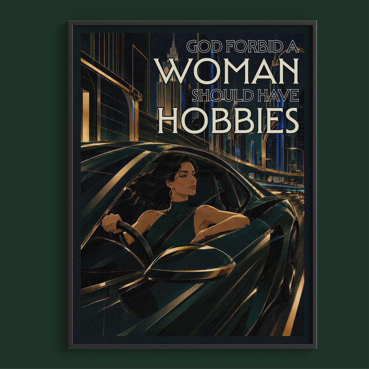 God forbid women should drive fast cars